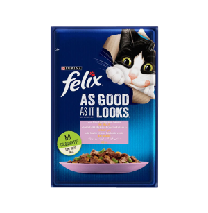 FELIX WET CAT FOOD - GREEN BEAN & TROUT IN JELLY 85g