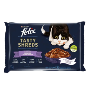 FELIX CAT TASTY SHREDS POUCH 4 x 80g