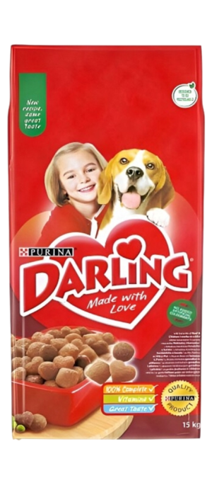 PURINA DARLING ADULT DOG - ГОВЕДСКО И ПИЛЕШКО 15kg